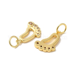 Estante de placas micro latón allanan colgantes de circonio cúbico&nbsp;KK-K377-63G