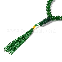 Natürliche Malaysia Jade Perlen Stretch-Armbänder&nbsp;BJEW-I319-01F