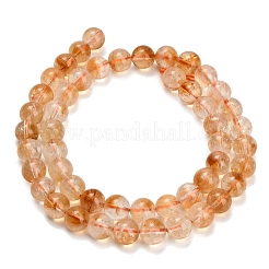 Colliers de perles de citrine naturelle en forme de cœur&nbsp;GG-T002-A01-8mm