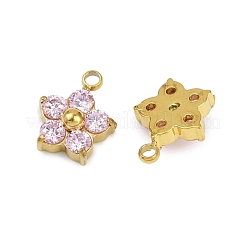 Ciondoli in acciaio inossidabile 304 con micro pavé di zirconi cubici&nbsp;STAS-B088-01G-01