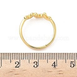Micro ottone spianare anelli zirconi&nbsp;RJEW-H258-21G