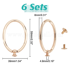 6 set di anelli in lega&nbsp;DIY-WR0001-36