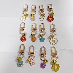 12 Uds. Decoraciones colgantes de flores de esmalte de aleación&nbsp;HJEW-PH01649