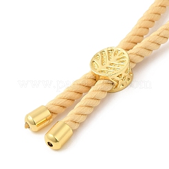 Bracelets en argent avec cordon de nylon torsadé&nbsp;DIY-B066-03G-18