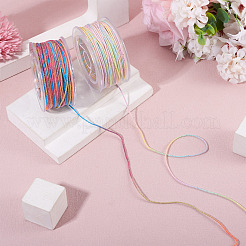 2 rouleau de cordons ronds torsadés en polyester teints en segments de 2 couleurs&nbsp;OCOR-TA0003-65C