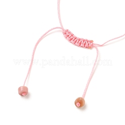 Bracelets de perles de nylon tressés réglables&nbsp;BJEW-JB05592-01