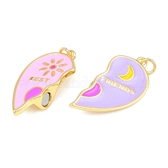 Pendentifs d'émail en laiton &nbsp;KK-C169-02G