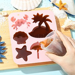 Moules à chocolat en silicone sur le thème des plages tropicales&nbsp;ST-CJ0043-054