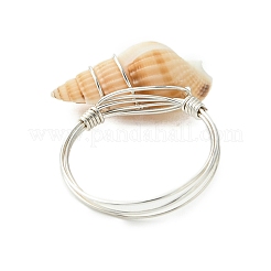 Natürliche Spiralmuschel-Fingerringe&nbsp;RJEW-TA00172-02