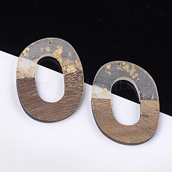 Pendentifs en bois de résine et de noyer&nbsp;X-RESI-S358-91A
