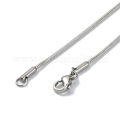 Collana a catena tonda in acciaio inossidabile 304 per uomo e donna&nbsp;NJEW-WH0002-15A-P