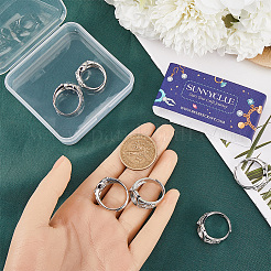 8 Stück verstellbare Ringbeschläge aus Messing&nbsp;KK-SC0003-96