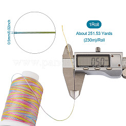 Cordon polyester ciré 6 pli rond dégradé de couleur&nbsp;YC-TAC0003-01C