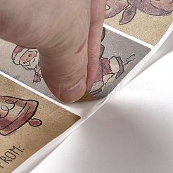 Rechteckige rollenaufkleber mit weihnachtsmotiv&nbsp;LS-DIY-B045-06