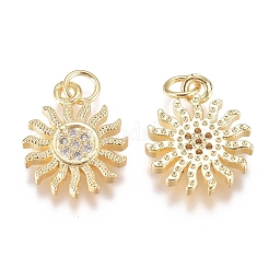 Pendentifs avec zircon cubiques à micro-pavés en laiton&nbsp;ZIRC-G168-39G