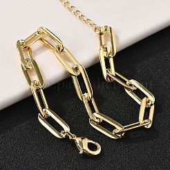 Messing-Büroklammer-Kettenarmbänder für Frauen und Männer&nbsp;BJEW-F494-03G
