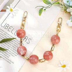 Taschenriemen mit runden Acrylperlen&nbsp;FIND-WH0071-22B