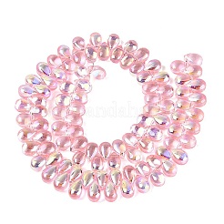 Chapelets de perles en verre transparent électrolytique&nbsp;EGLA-N057-01A-07