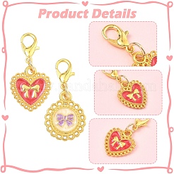 16 pendentif décoratif en alliage émaillé de 8 styles&nbsp;HJEW-YW00287