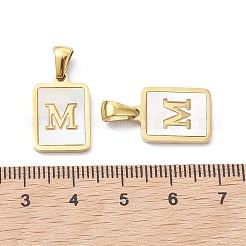 Placcatura ionica (ip) 304 acciaio inossidabile pavé pendenti a conchiglia&nbsp;X-STAS-G327-01G-M