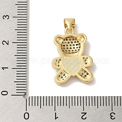 Ciondoli in ottone con placcatura a cremagliera con micro pavé di zirconi chiari&nbsp;KK-P268-05