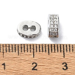 Rack-Beschichtung Messing Micro Pave klare Zirkonia Perlen&nbsp;KK-U014-02P