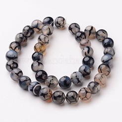 Chapelets de perles veines de dragon en agate naturelle&nbsp;X-G-D845-03-6mm