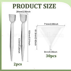 Vassoio per perline fusibili fai da te in plastica triangolare&nbsp;DIY-ME0003-81