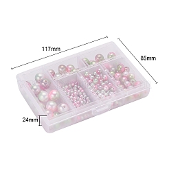 497 pz 5 stile arcobaleno abs imitazione perle di plastica perle&nbsp;OACR-YW0001-09C
