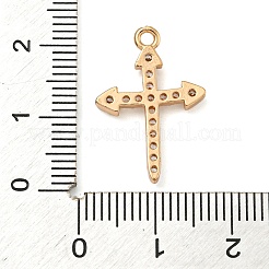 Pendenti in zirconi cubici trasparenti in micro pavè di ottone&nbsp;ZIRC-U003-01G-06