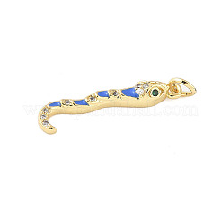 Messing micro pave Zirkonia Emaille Anhänger&nbsp;KK-D354-06G-C