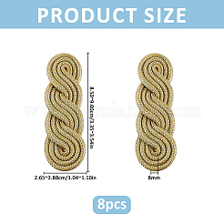 8 épaulettes en polyester&nbsp;FIND-FH0018-06A