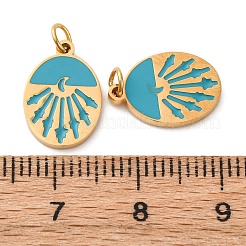 Emaille-Anhänger aus Edelstahl 304&nbsp;STAS-U061-32G-03