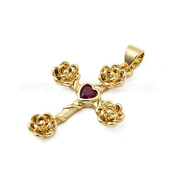 Pendentifs en laiton zircon cubique pavé&nbsp;KK-K302-17G