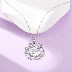 Colliers à pendentif en acier inoxydable 304 avec chaîne câble pour hommes et femmes&nbsp;NJEW-K308-03E-P