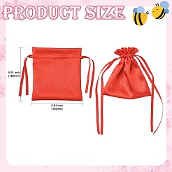 Pochettes à cordon en satin avec fleurs&nbsp;ST-CJ0048-001A