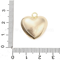 Ciondoli in ottone a forma di cuore tridimensionale&nbsp;KK-V006-03G-01
