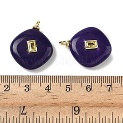 Gefärbt natürliche weiße Jade Anhänger&nbsp;G-H328-06G-A14
