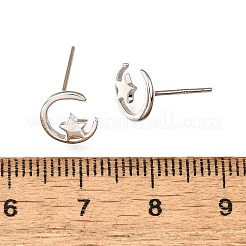 925 Sterling Silber Ohrstecker&nbsp;EJEW-P305-01E-P