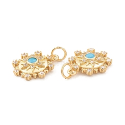 Pendentifs en zircone cubique micro-pavés en laiton écologiques&nbsp;KK-I698-19G