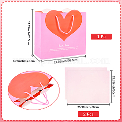 1 Stück Papiertüten mit Herz-Aufdruck zum Valentinstag&nbsp;ABAG-SP0001-11B