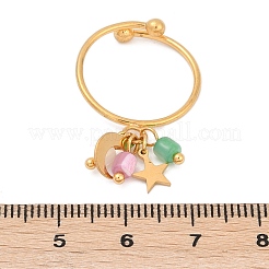 304 Edelstahl Muschel Manschettenringe für Damen&nbsp;RJEW-U045-01G