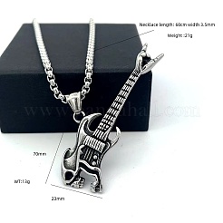 Punk-Mode: Totenkopf-Gitarrenanhänger aus Edelstahl 304 für Unisex&nbsp;CY1349