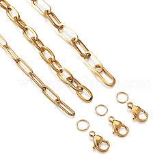 Kits para hacer collares y pulseras de cadena de acero inoxidable&nbsp;DIY-YS0001-23G