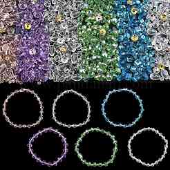 Peinture cuite et perles de verre transparentes&nbsp;DIY-FS0010-57