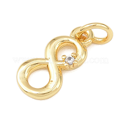 Latón micro pavimenta claro cubic zirconia encantos&nbsp;KK-P339-27G-08