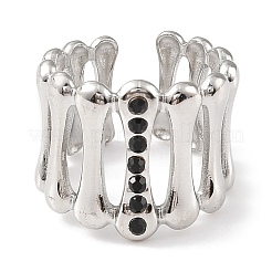 Bague ouverte en acier inoxydable 304 pour femme&nbsp;RJEW-F166-04P-01