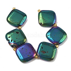 Galvanisierte natürliche Druzy Geode Kristallperlen Stränge&nbsp;G-G459-01