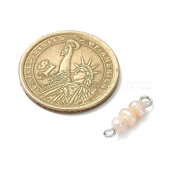 Colgantes de conector de perlas de agua dulce cultivadas naturales&nbsp;PALLOY-JF02264-02