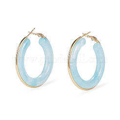 1 par de pendientes de aro de acero inoxidable 304&nbsp;EJEW-TA0001-89D